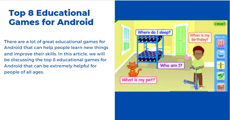 Top 8 Educational Games for Android 