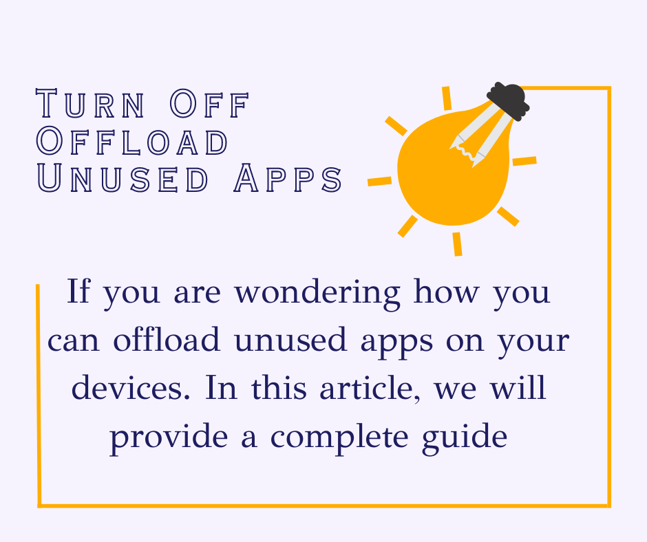 Turn Off Offload Unused Apps