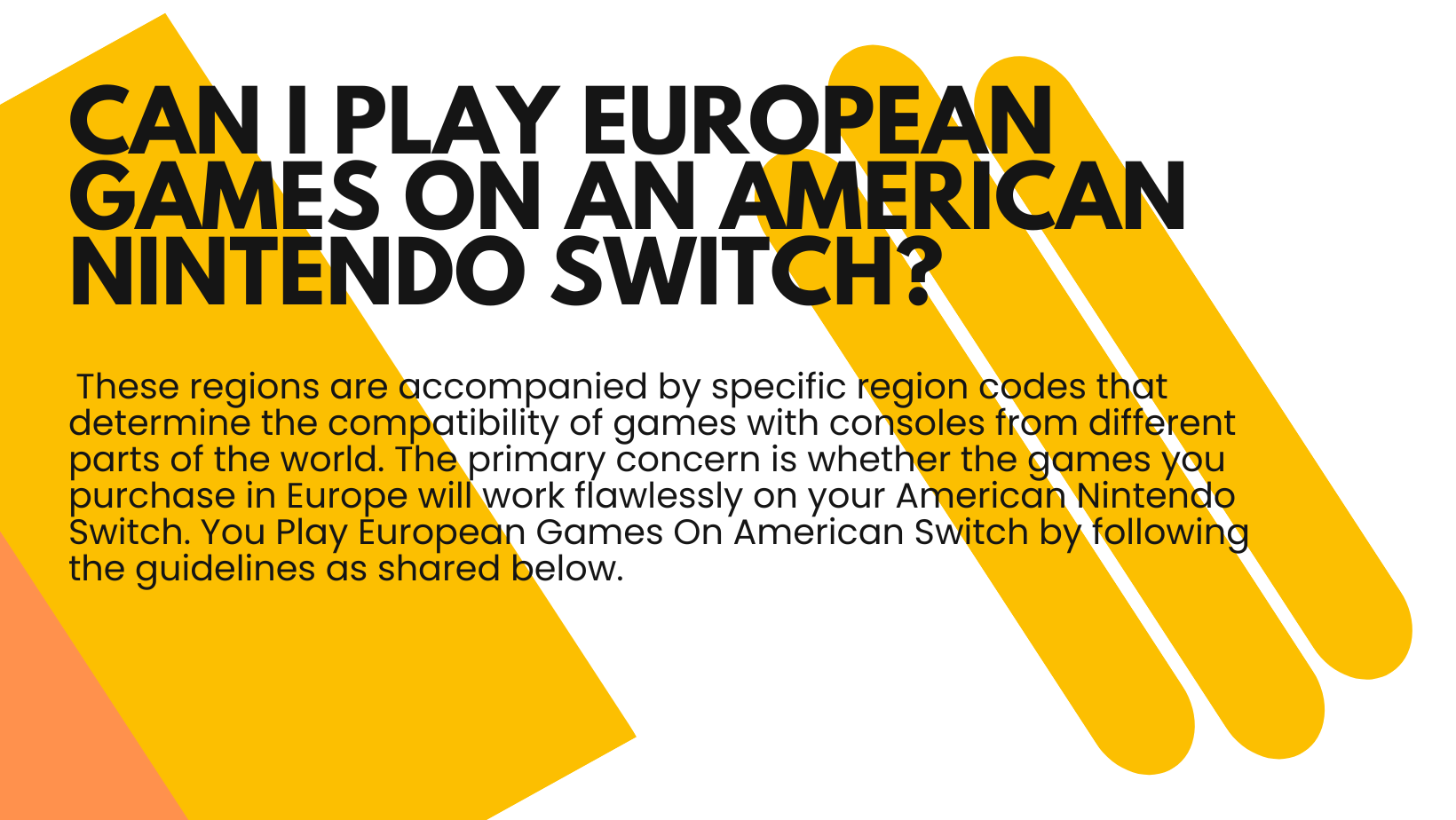 Can I Play European Games on an American Nintendo Switch